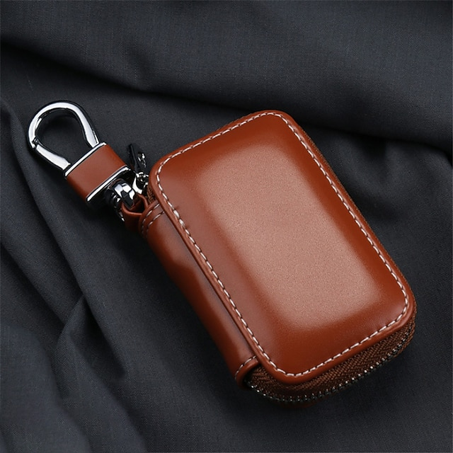 Car Leather Key Holder Case Key Chain Wallet Pouch Bag Case Holder