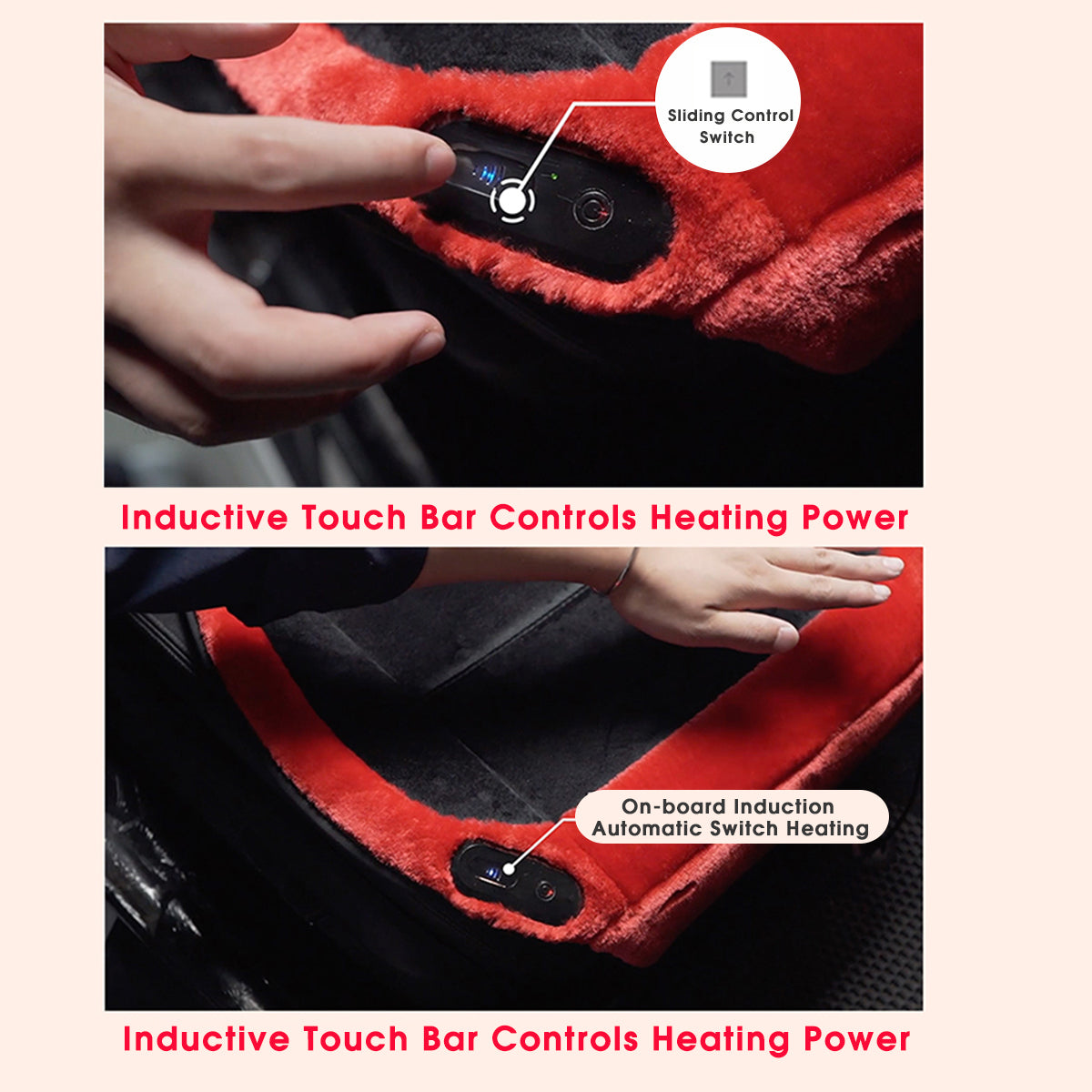 Car Auto Heated Seat Cushion Cover Plush DC 12V