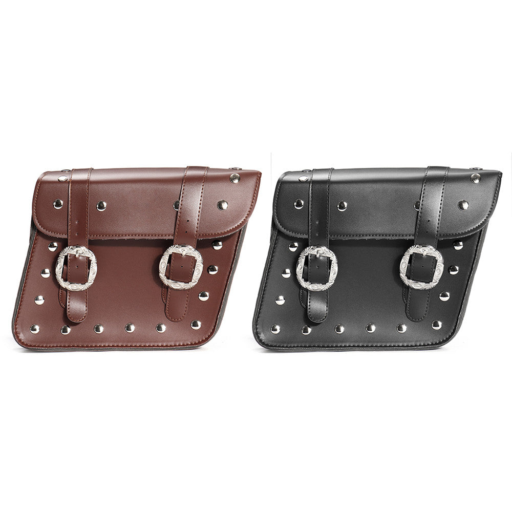 Motorcycle Universal PU Leather Side Box Hanging Bag Organizer