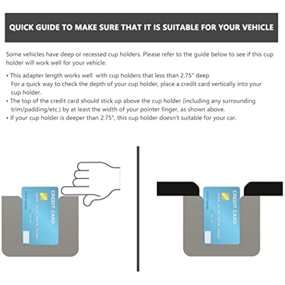 Car Cup Holder Expander Adapter Phone Organizer