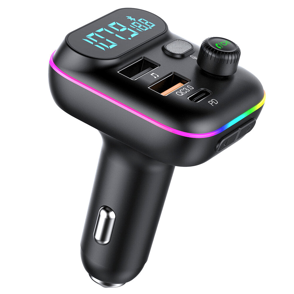 thumbnail image 2 of T10 Handsfree Wireless Bluetooth Car FM Transmitter – Radio MP3 Player With USB Charger, Jack Connector 2 of 5