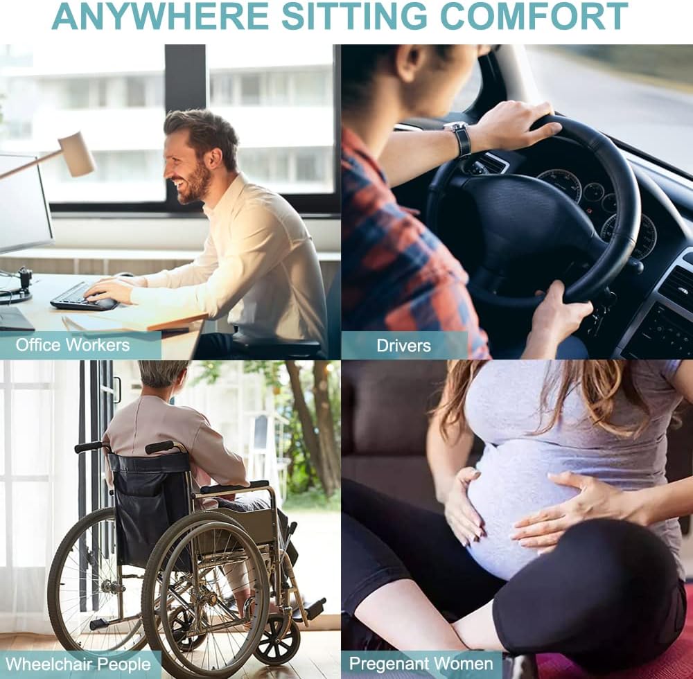 Car Hippo Lumbar Pillow Memory Foam Back Support Seat Cushion