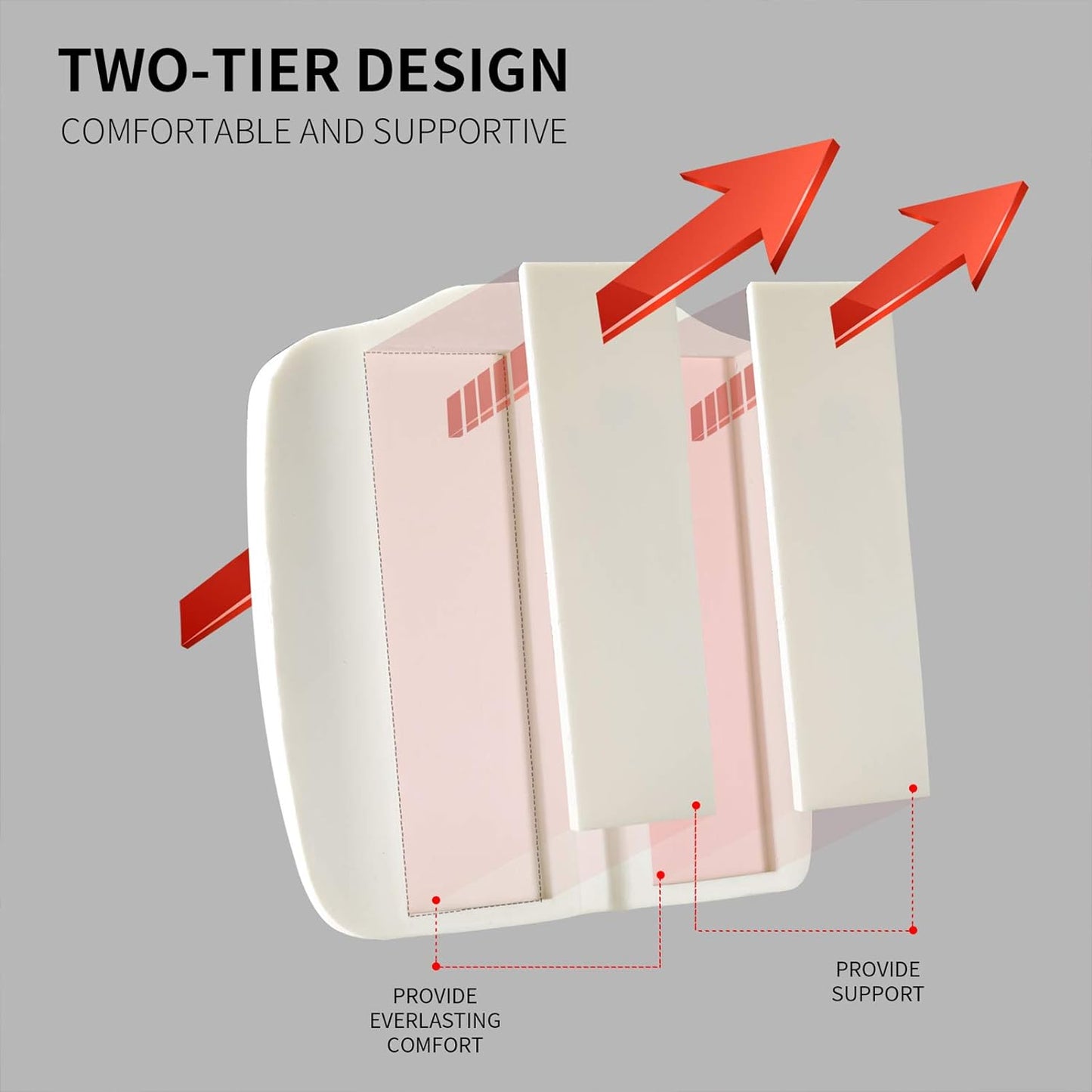 Car Leather Memory Foam Heightening Seat Cushion