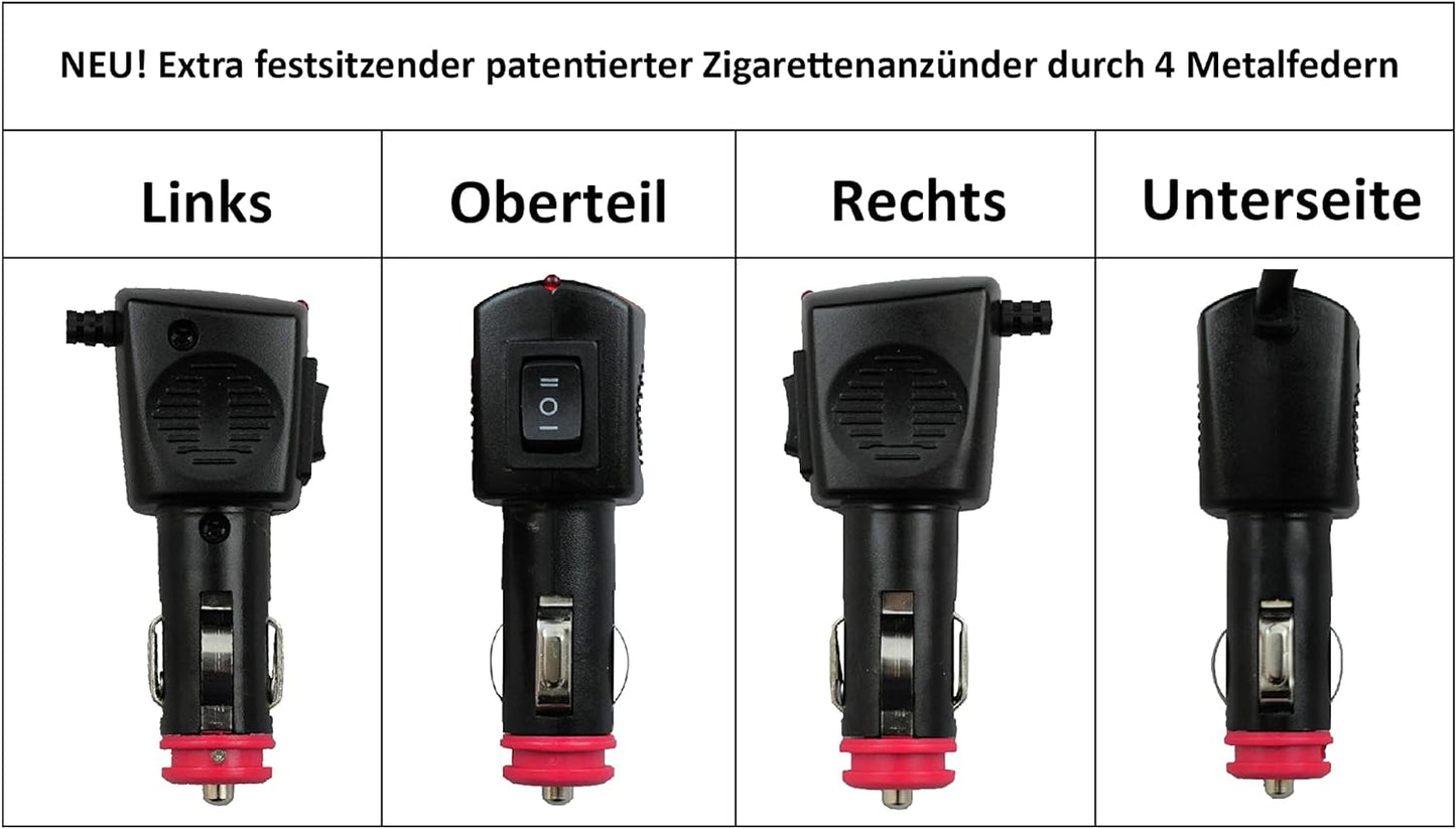 Car Patented 4-Claw Ultra-Tight Fit Plug Seat Cushion 12V
