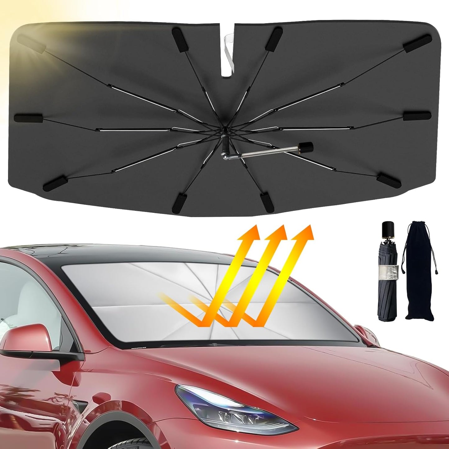 Car Windshield Sun Shade Foldable Umbrella Cover