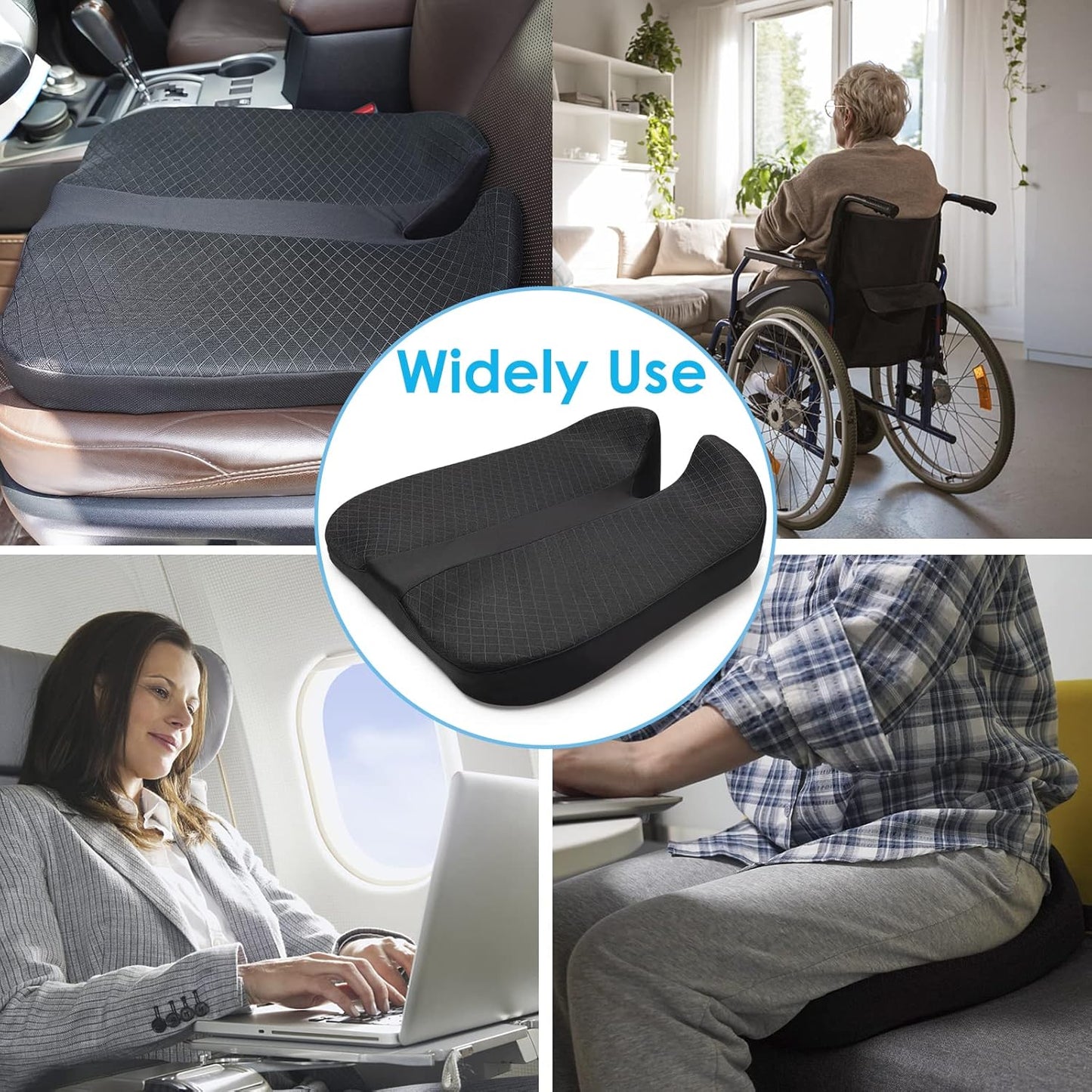 Car Coccyx Pain Relief Anti-Slip Seat Cushion Pad