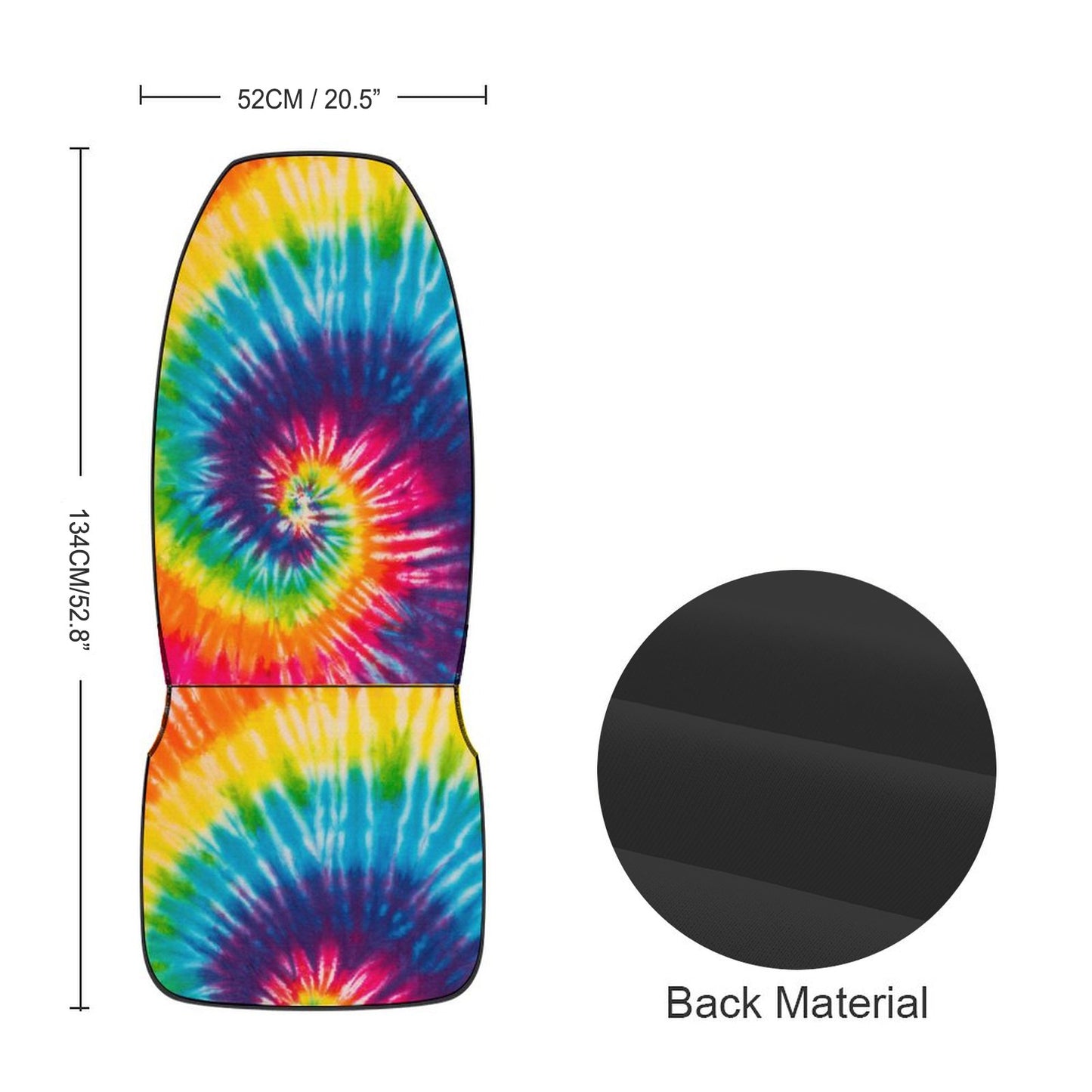 Car Swirl Printing Motors Seat Cover 2 Pcs/Sets