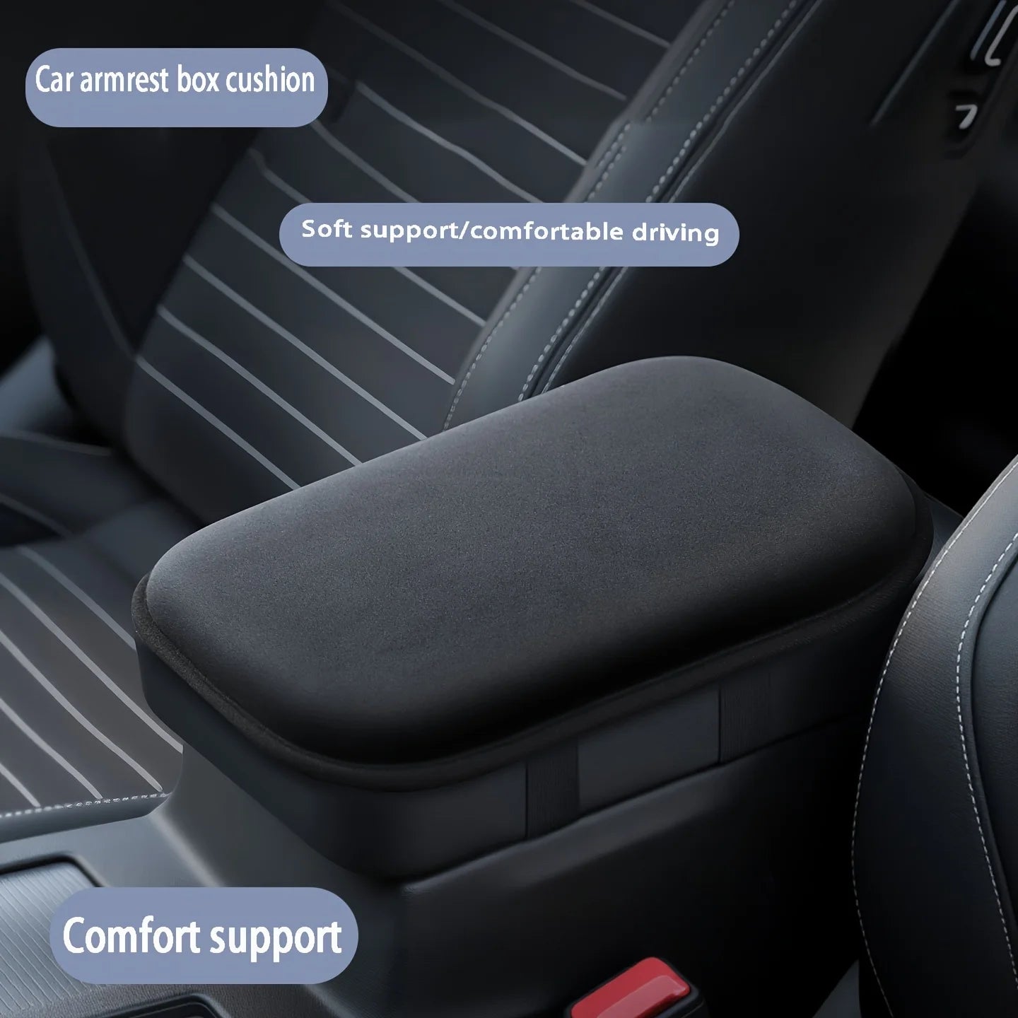 Car Glove Compartment, Heightening Pad, Thickened Plush Arm Pad