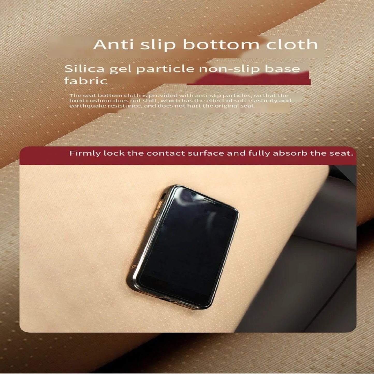 Car PU Leather Front Single-seat Four-season Universal Embroidered Seat Cushion