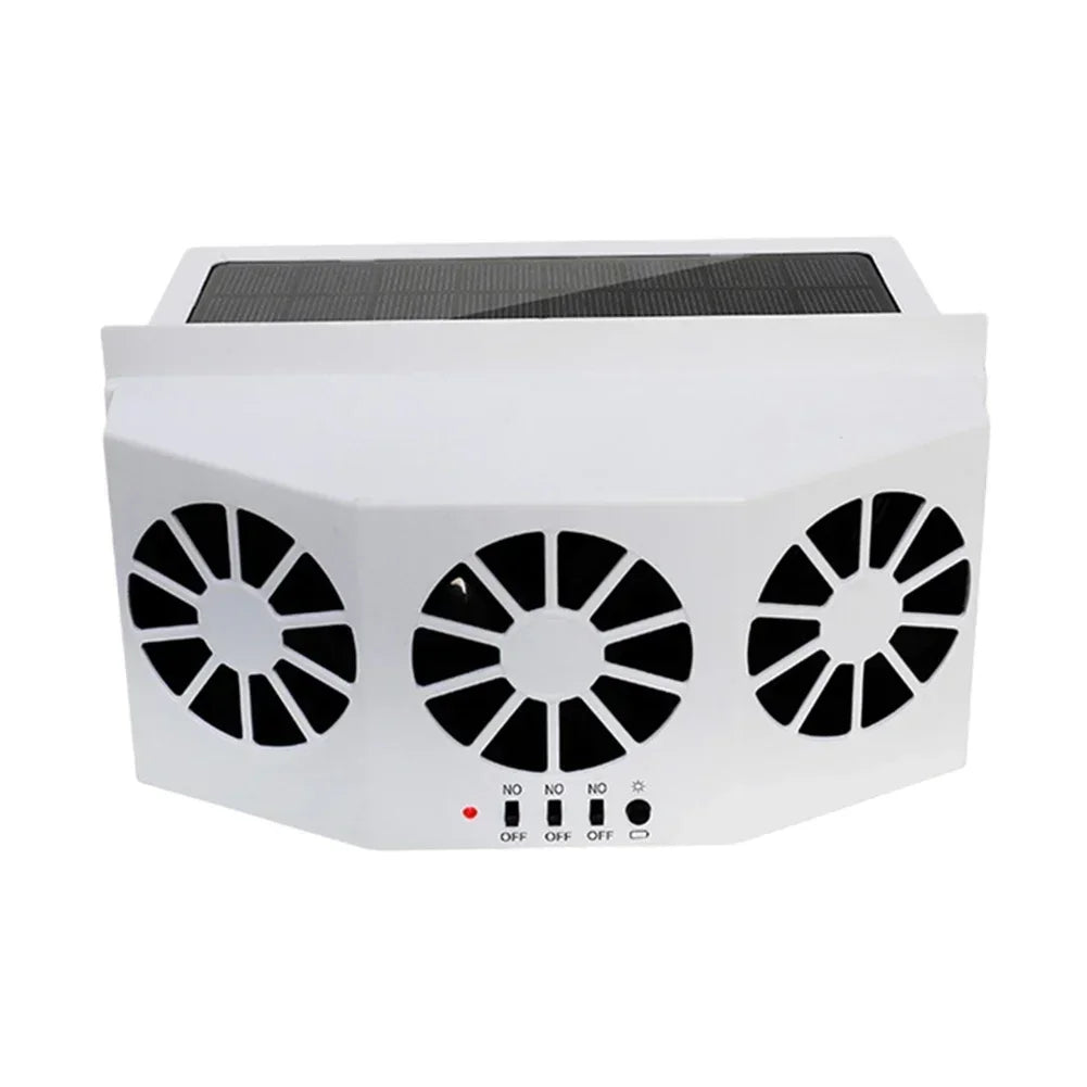 Car Exhaust Fan USB Rechargeable/Solar Air Cooling Ventilation Fan