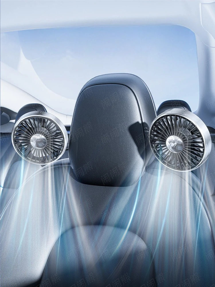 Car Dual-Head Fan Rear Seat Back Cooling Fans