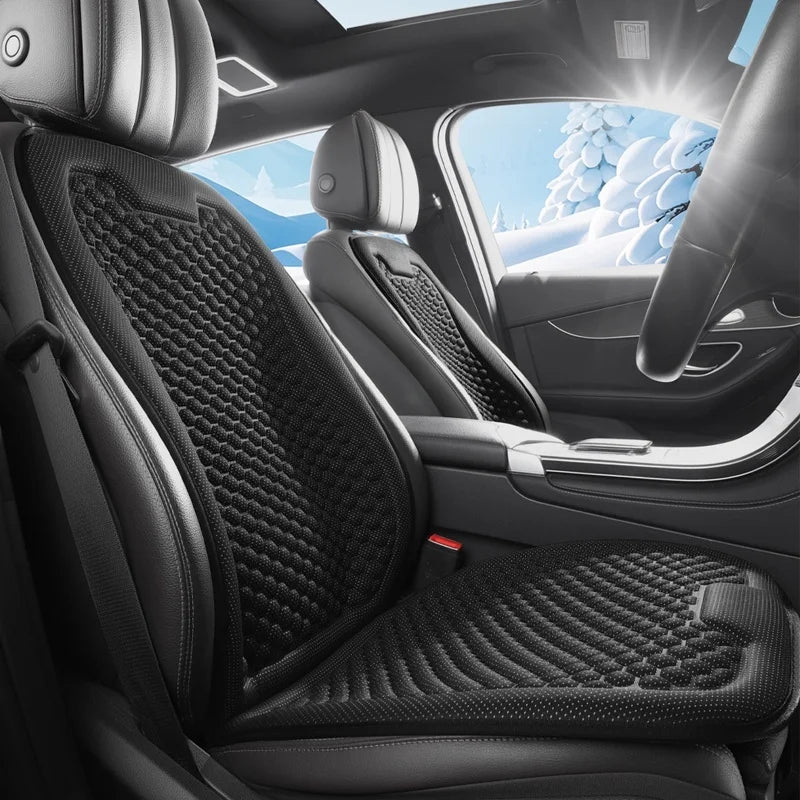 1Pc Summer Ice Silk Cool Car Seat Cushion, Instant Cooling, Give You Double Cool Feeling