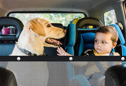 Car Dog Pet Barrier Safety Seat Mesh Front Seat Visible Divider