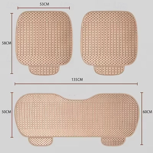 3PCS Summer Car Seat Cushion Cooling Breathable Woven Pad