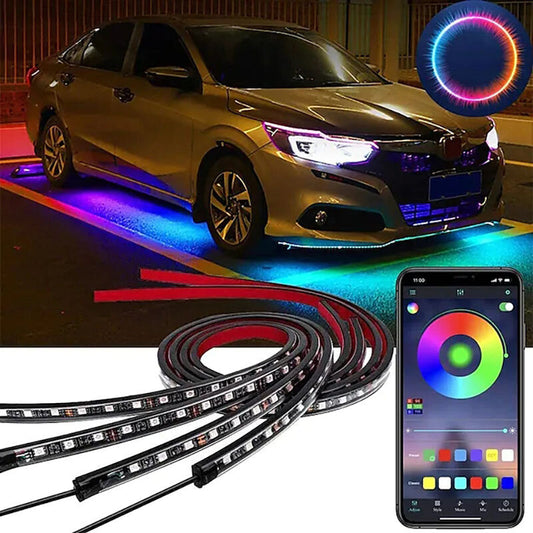 Car 280 LED Atmosphere Lamp Kit Colorful Decoration Light 4 in 1