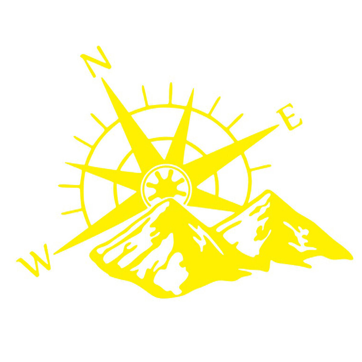 Car Compass & Mountain Body Hood Sticker Decal