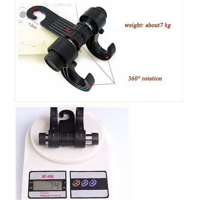 5 Pcs/set Universal Car Seat Back Storage Hook Sundries Holder Multifunction Organizer