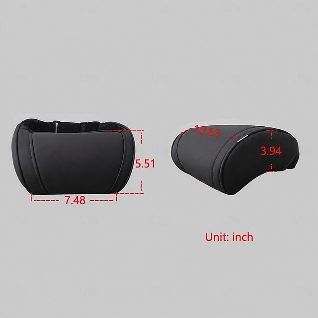 Genuine Leather Hanging Car Seat Pillow Neck Support Headres