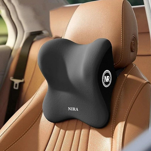 2 PCS Car Headrest Lumbar Support Memory Foam Neck Backrest Cushion