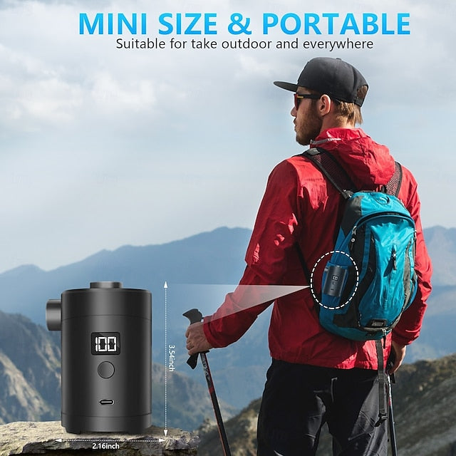 Camping Outdoor Portable Electric Air Pump USB Charging Inflator Deflator