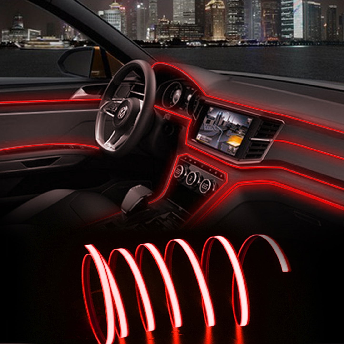 Car Ambient Lights For Hyundai LED Car Interior Light Strip Neon Accessories USA