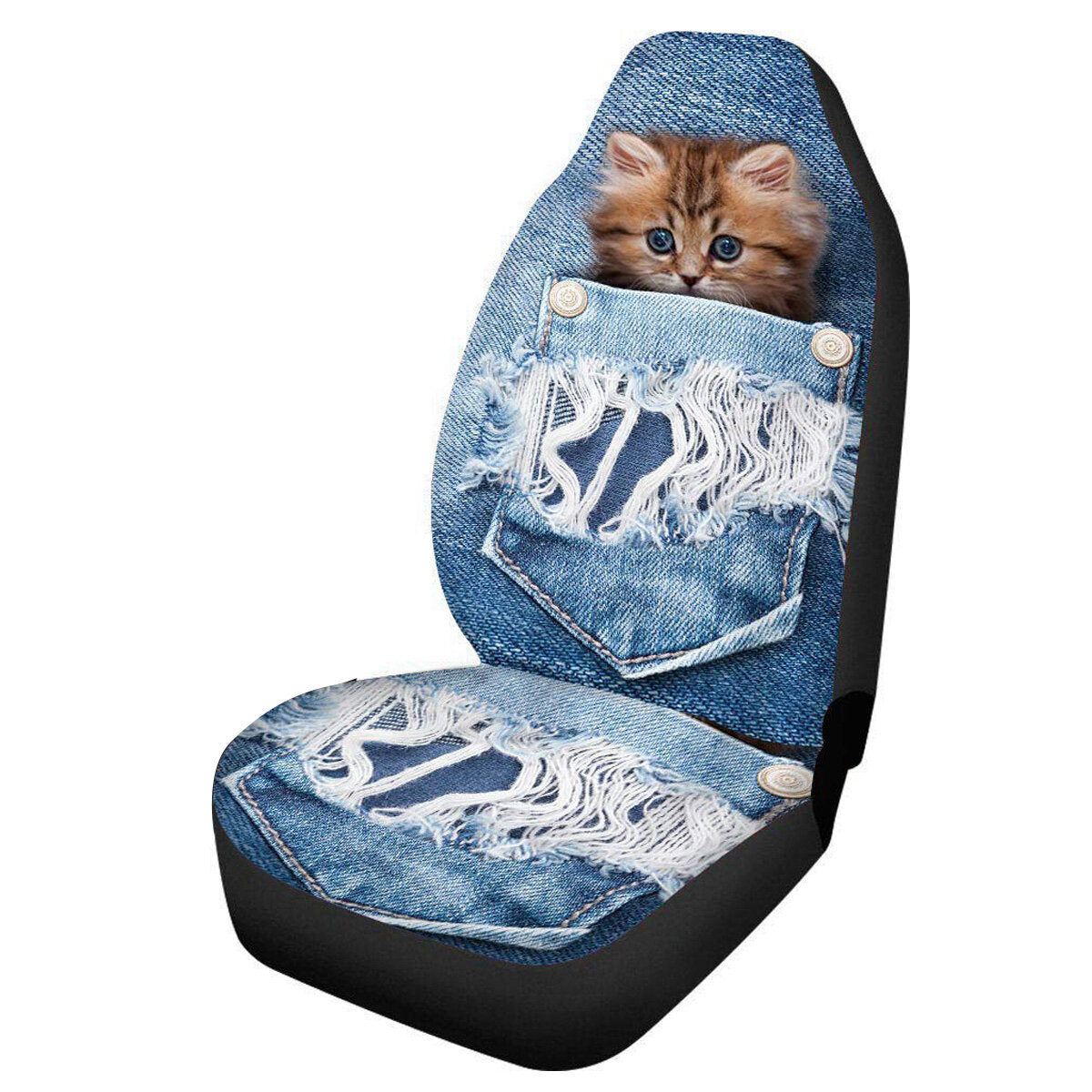 Car Front Seat Cover Protector Cushion Cat Dog Printed