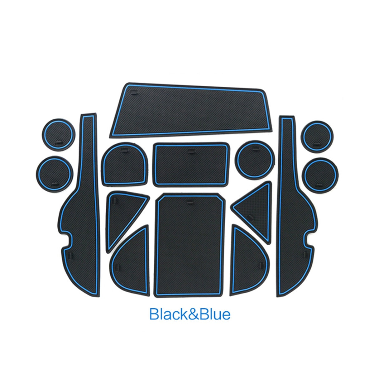 Anti-Slip Gate Slot Mat Rubber Coaster Accessories 15pcs for Toyota