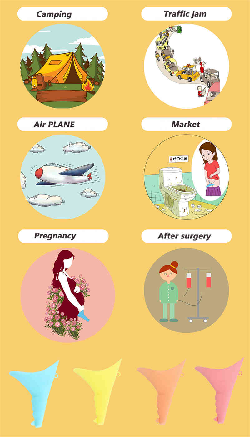 Women Men Children Potty Portable Urine Bag Foldable Emergency Mini Toilet 750ML