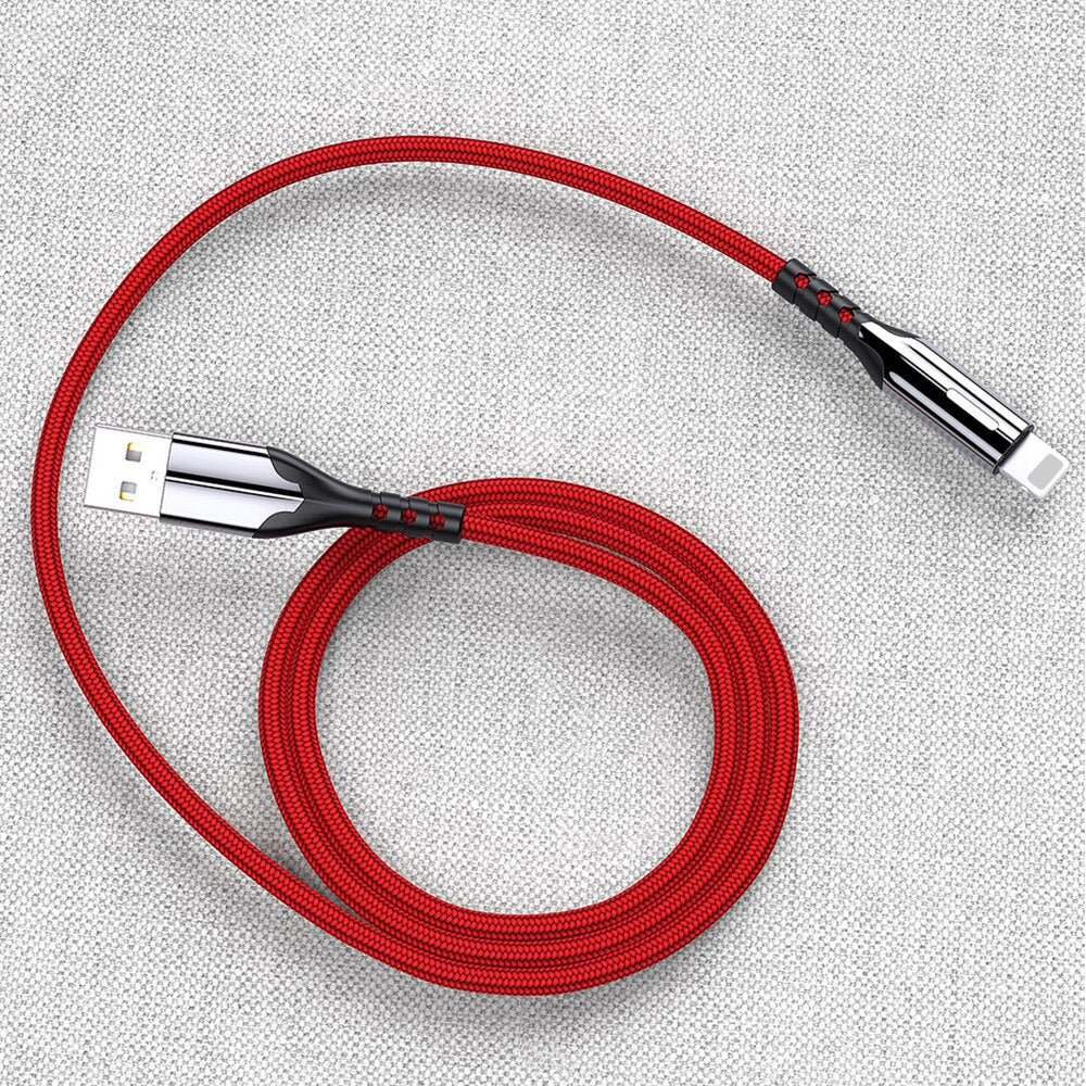 Car Phone Cables Dynamic LED Quick Charger Origin Cord Wire For iPhone 1M 2M 3M