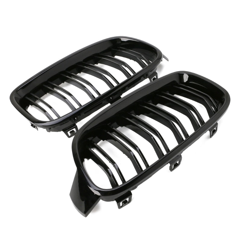Car Styling Front Grille Kidney 1Pair Gloss Black For BMW F30 F31 F35 2012-2017