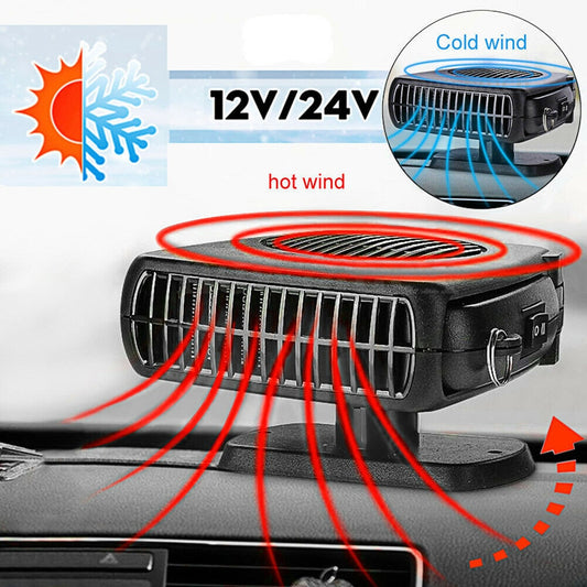 Auto Car Heater Portable Heating Defrosts 2 In 1 Defogger 12V/24V 200W