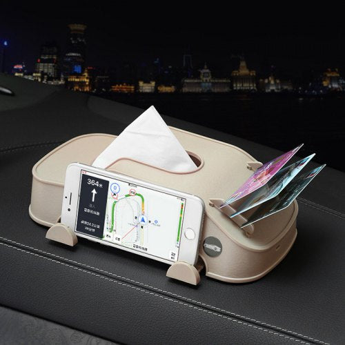 Car Mounted Multifunctional Tissue Box Cellphone Holder