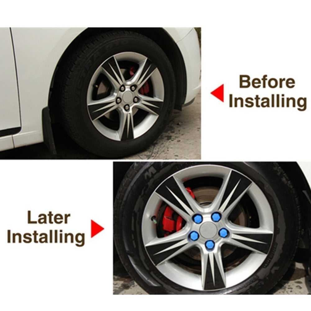 Cars Tyre Screw Cap Decorative Wheel Nut Bolt Styling Dust Proof Protector 20pcs