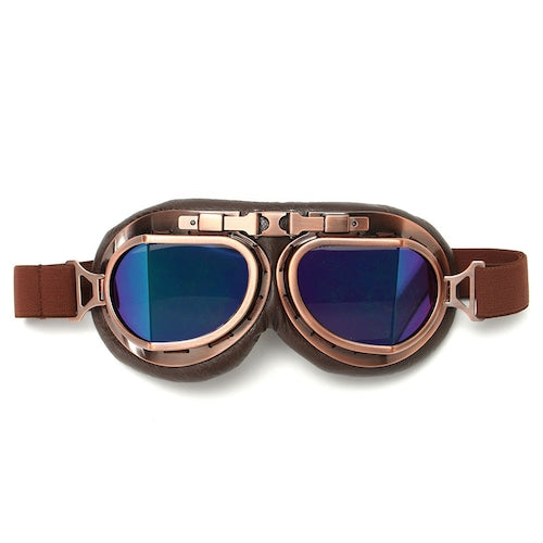 Motorcycle Goggles Retro Classic Sunglasses For Harley Pilot Steampunk Copper Helmet