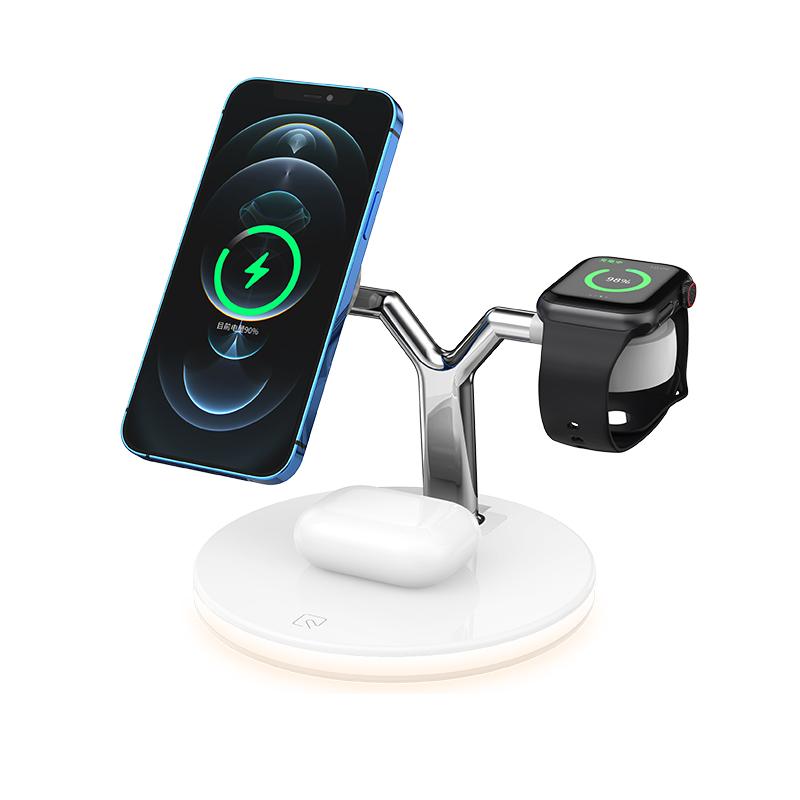 3 in 1 Wireless Charger Station Lamp for iPhone 12 Series