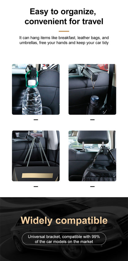 2 in 1 Car Back Seat Hook Hanging Storage Phone Mount Holder