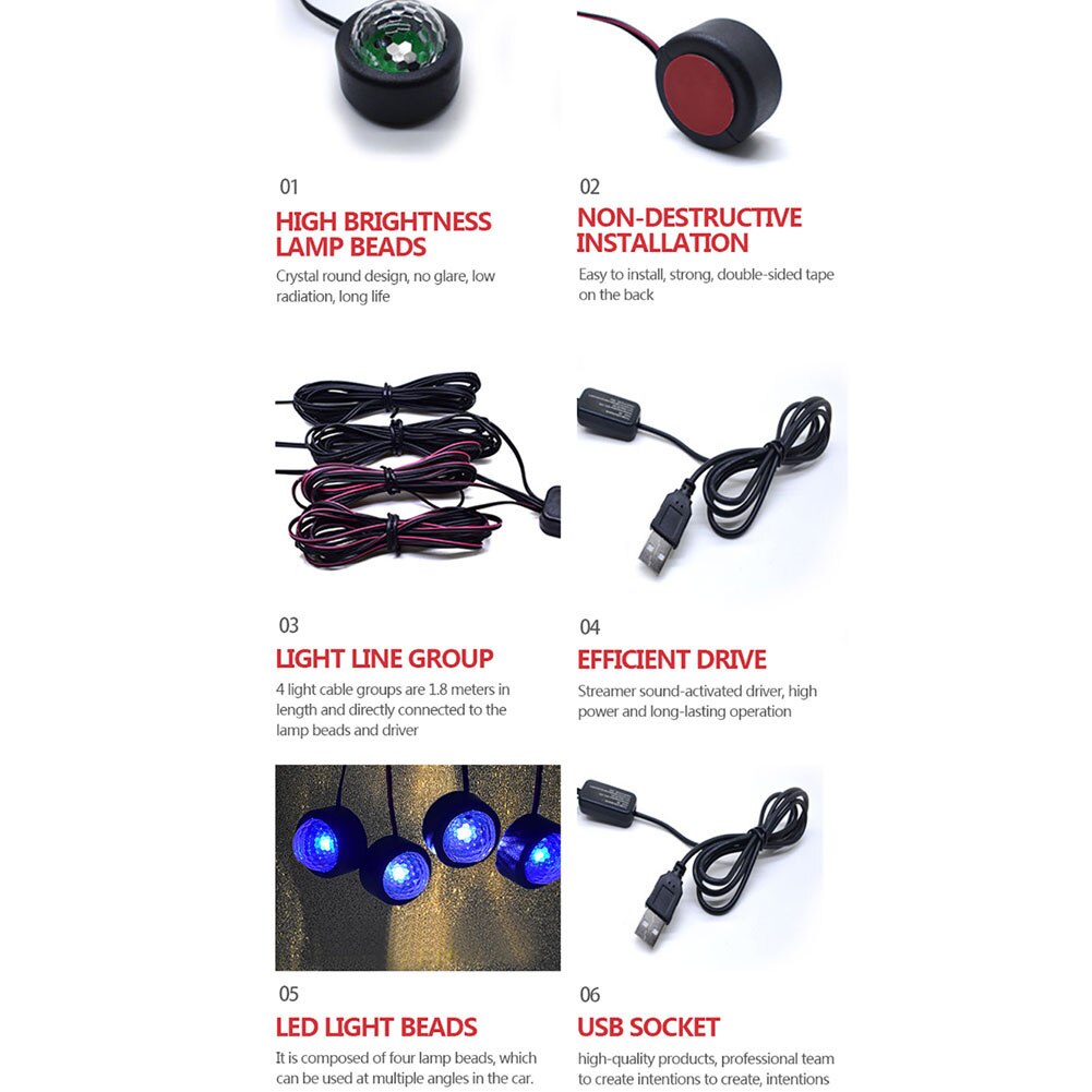 Car Foot Light Ambient Interior Colorful Floor Lamp