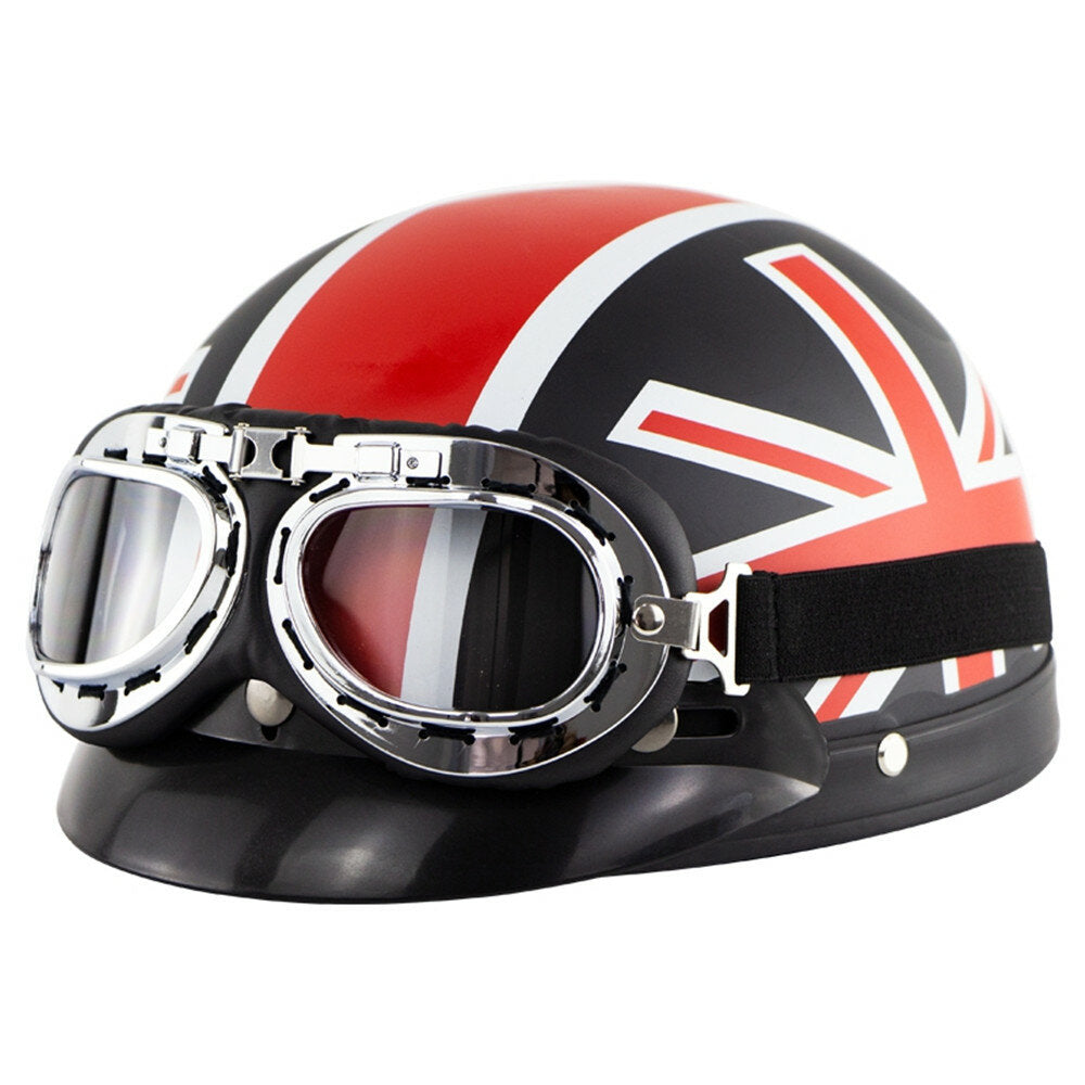 Motorcycle Universal ABS Open Face Helmet Retro Vintage