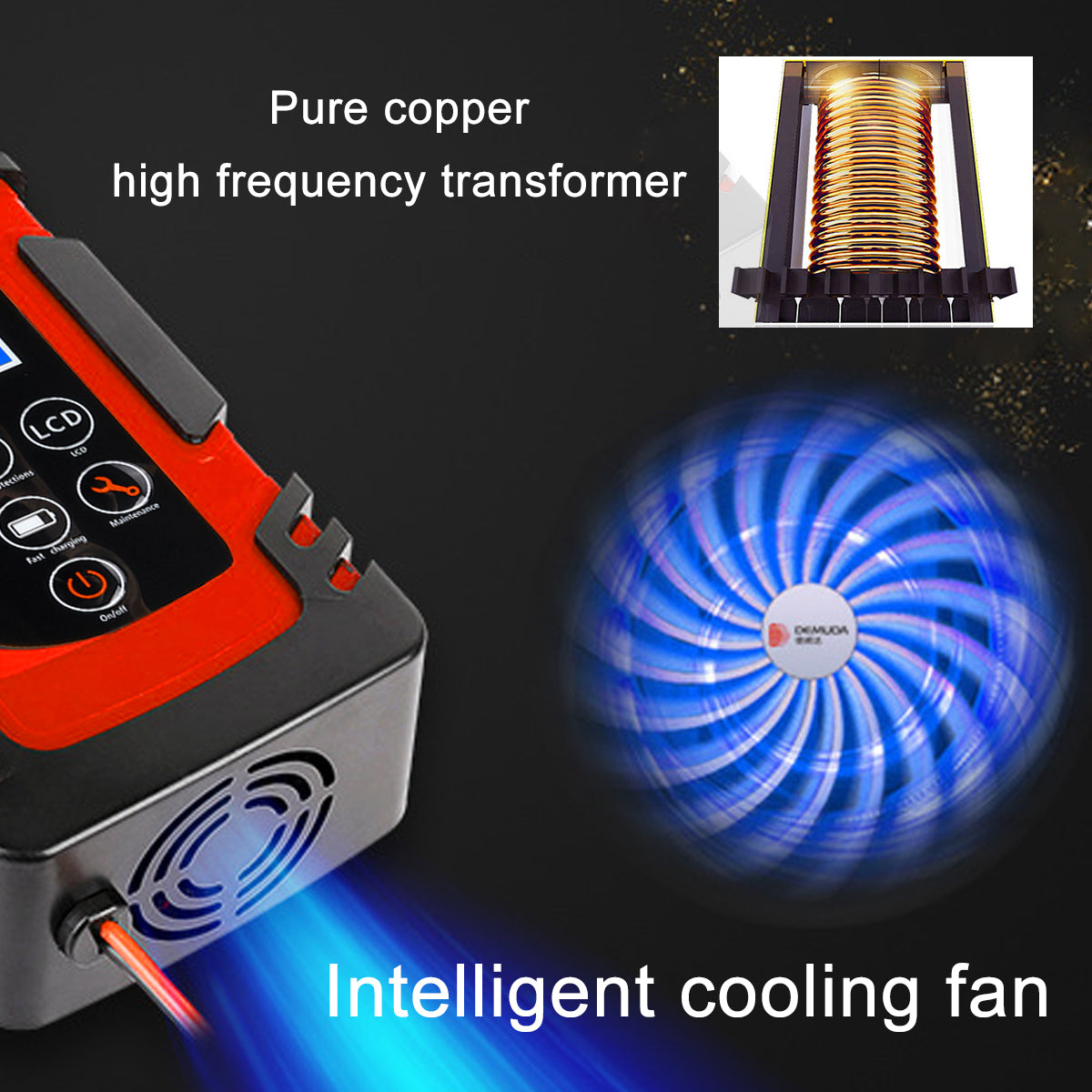 Car Pulse Repair LCD Battery Charger 12V 24V Replacement