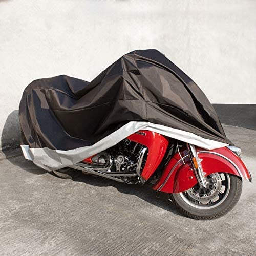 Motorcycle Cover with 3 Windproof Buckles Black