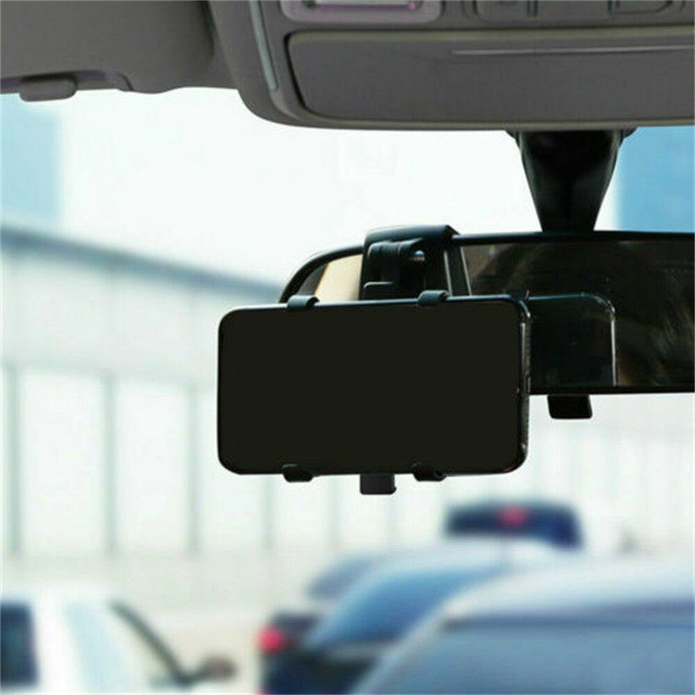 Universal 360 Rotation Car Rear View Mirror Mount Stand Phone Holder