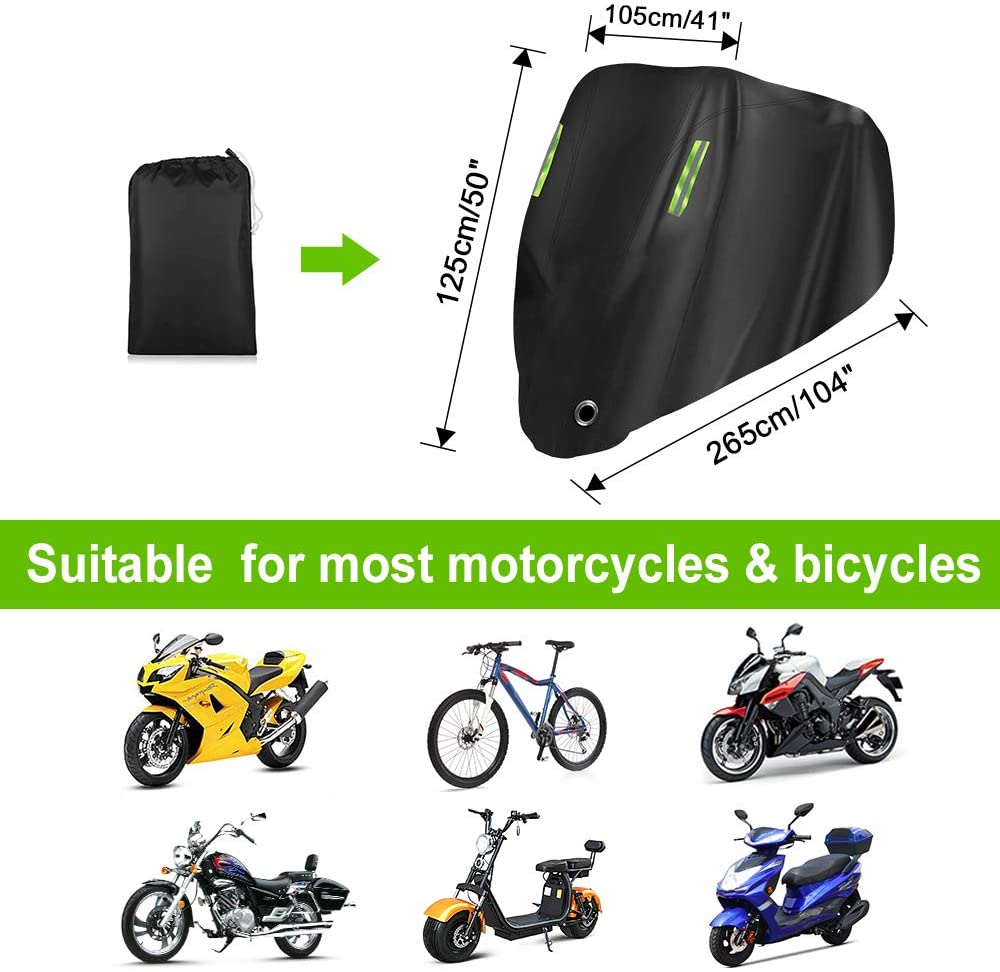 Motorcycle Cover Waterproof Sun Proof Night Reflective Protection