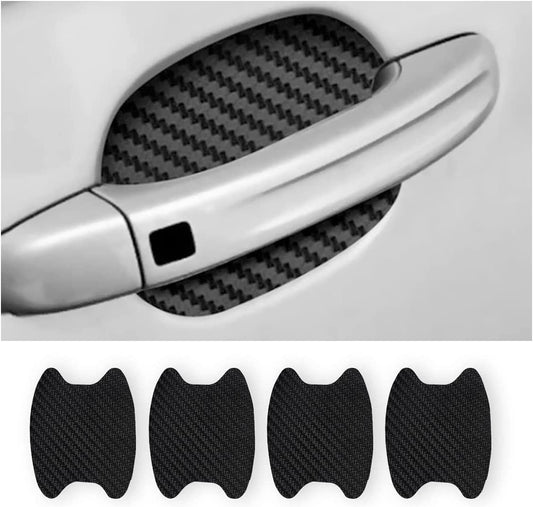 4PCS Car Door Handle Sticker Carbon Fiber Anti-Scratches Door Protector