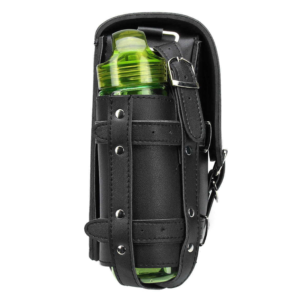 Universal Motorcycle Saddlebags Saddle Bag Black Leather Organizer