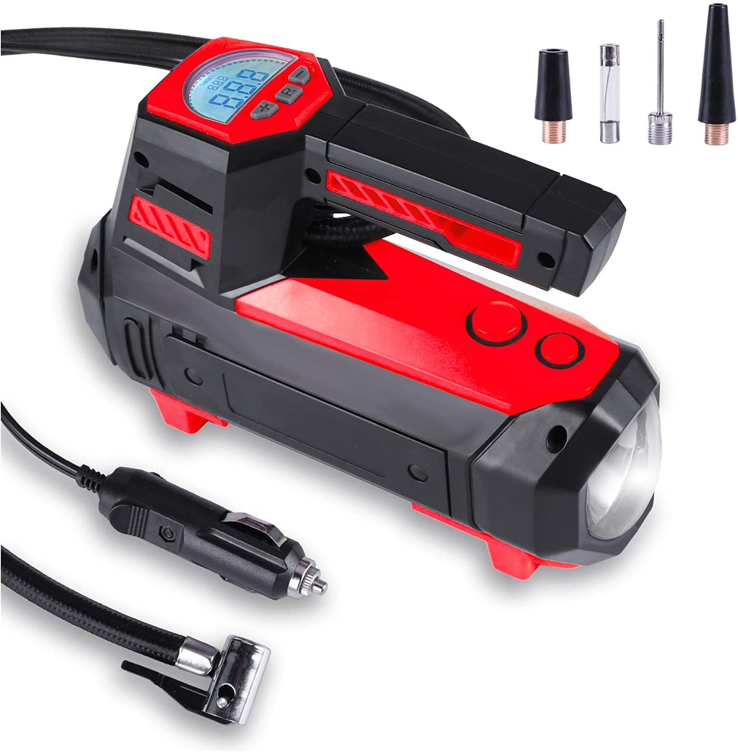 Air Compressor Tire Inflator Portable Pump 12V DC Digital Pressure Gauge Tools