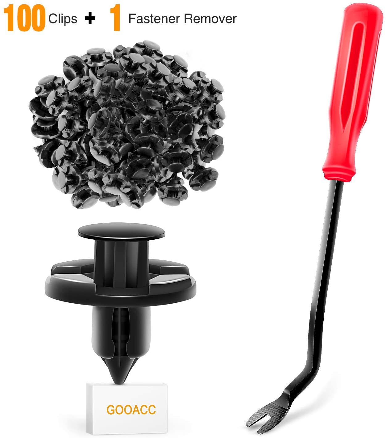 Car Push Retainer Clips Bumper Fender Rivets With Cable Ties And Fasteners Remover