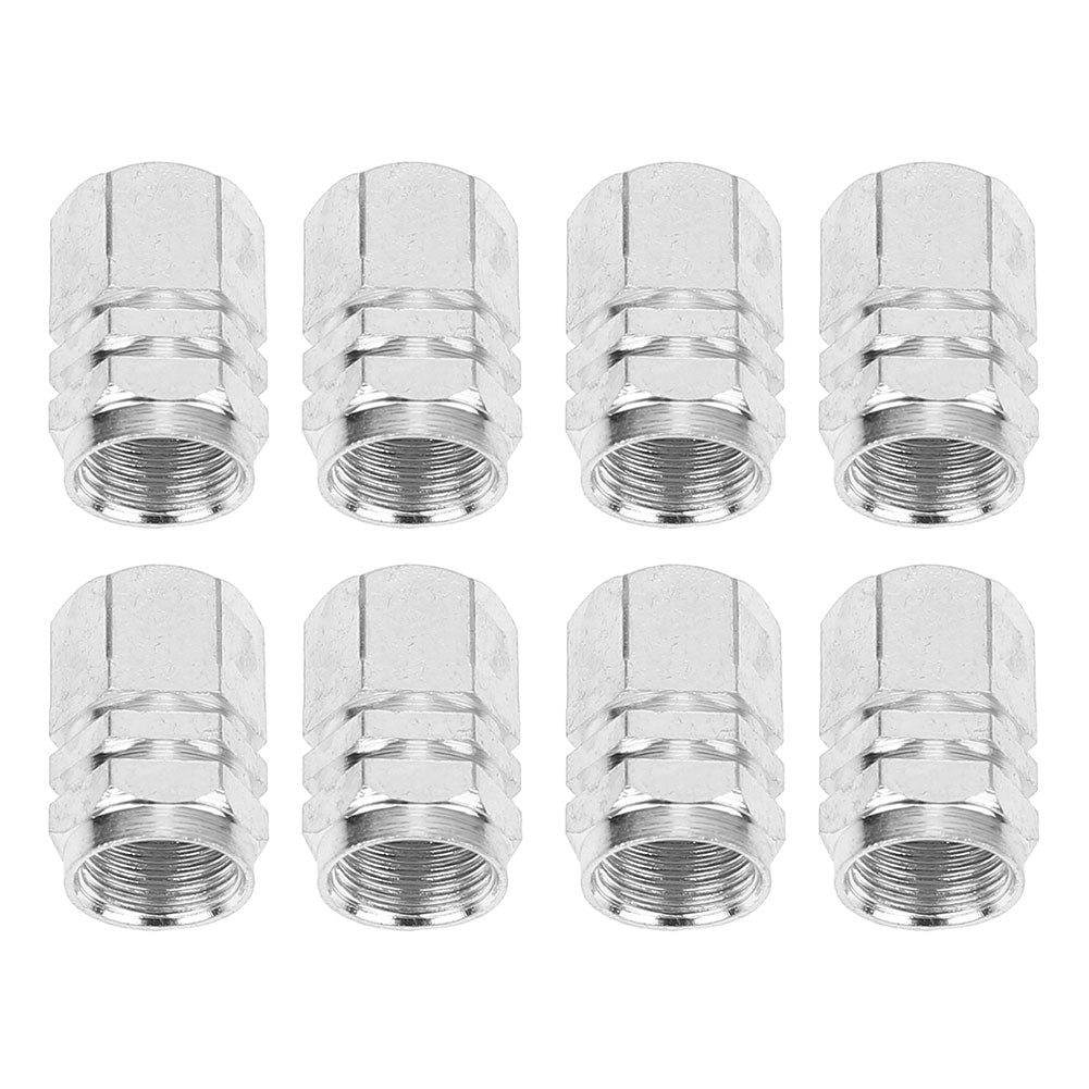 Aluminum Alloy Car Wheel Tire Valve Caps Tyre Rim Stem DIY Tools 8 Pcs