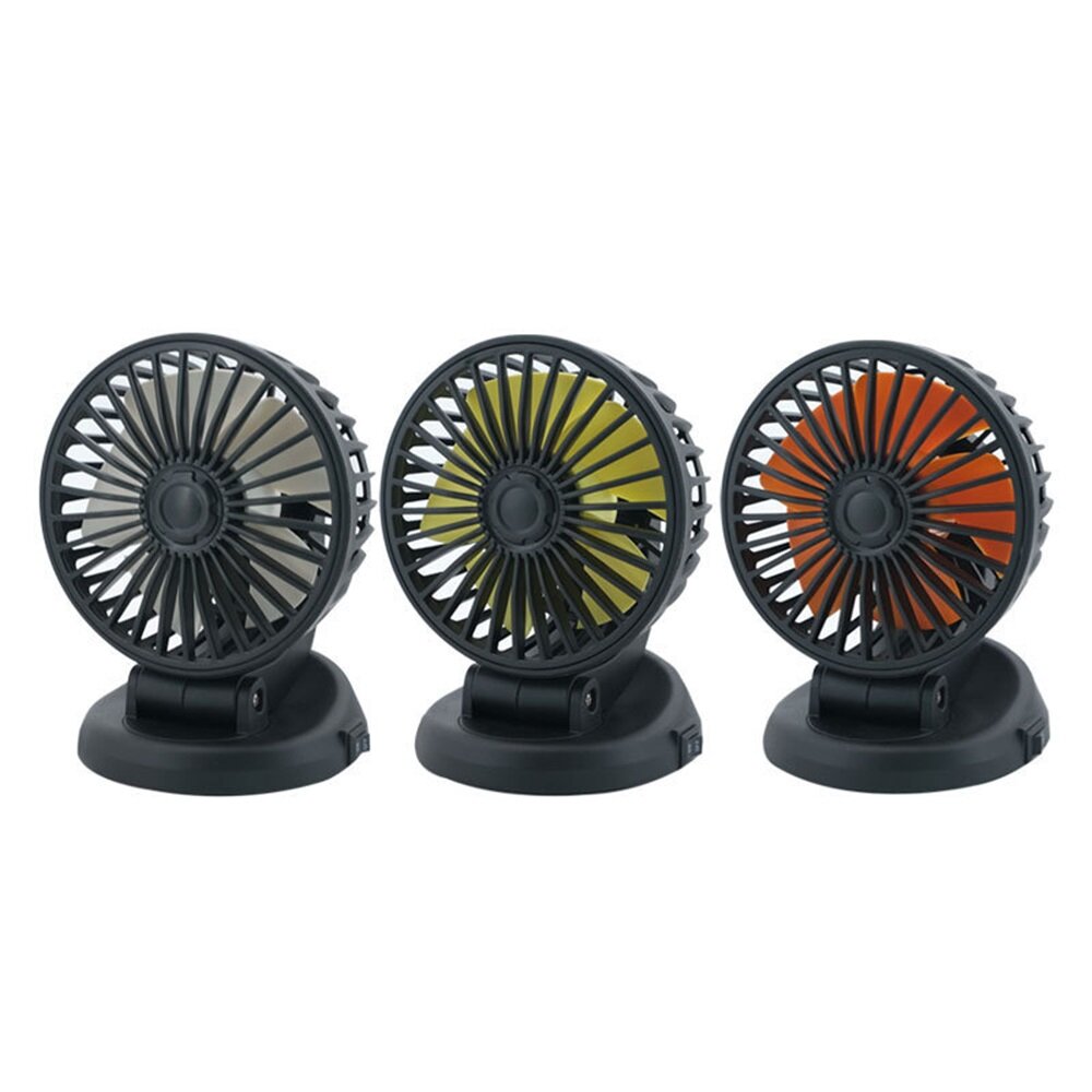 Mini Car Fan USB Rechargeable Shaking Head Folded