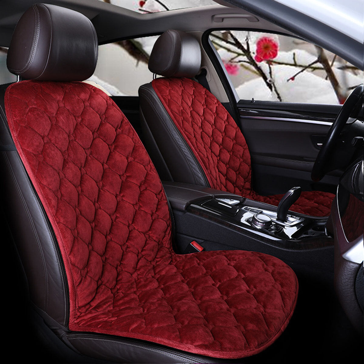 Car Warm Seat Cushion Winter Plush Comfortable Universal Pad