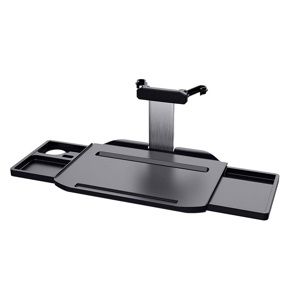 Car Foldable Laptop Desk Aluminum ABS Board Drawer Organizer